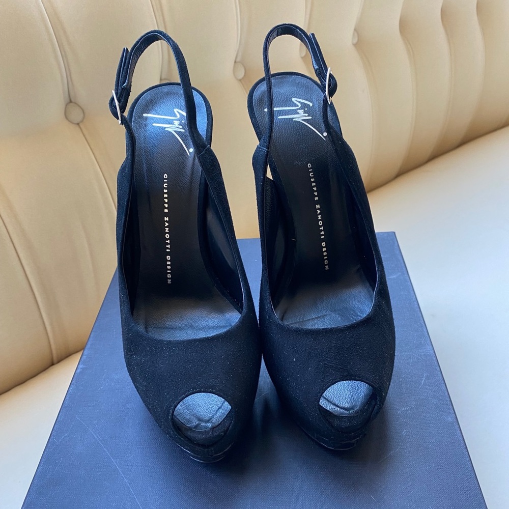 Giuseppe Zanotti black suede shoes (worn once)